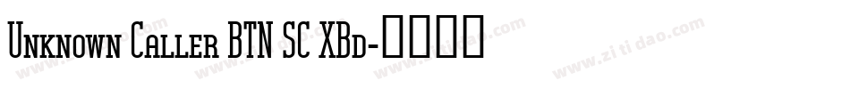 Unknown Caller BTN SC XBd字体转换